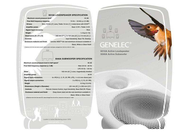 Genelec 6010A User manual