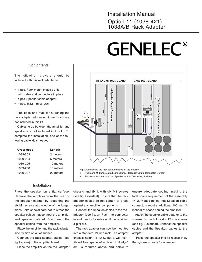 Genelec 1038A installation manual