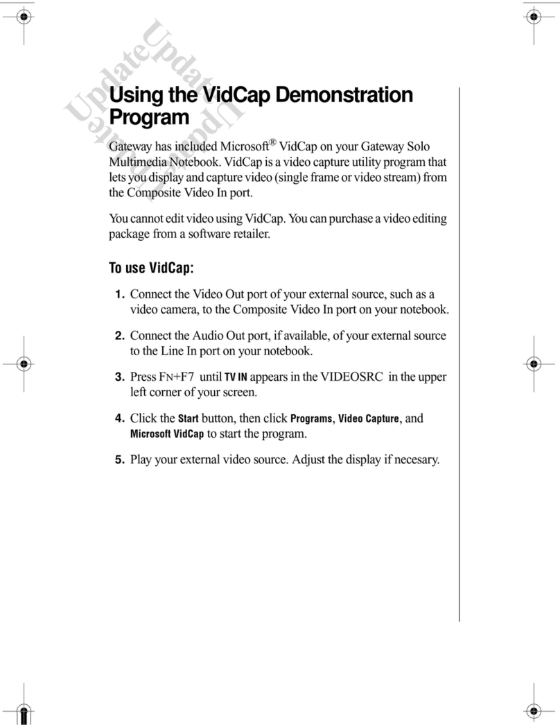 Gateway Solo 9100 Quick start guide