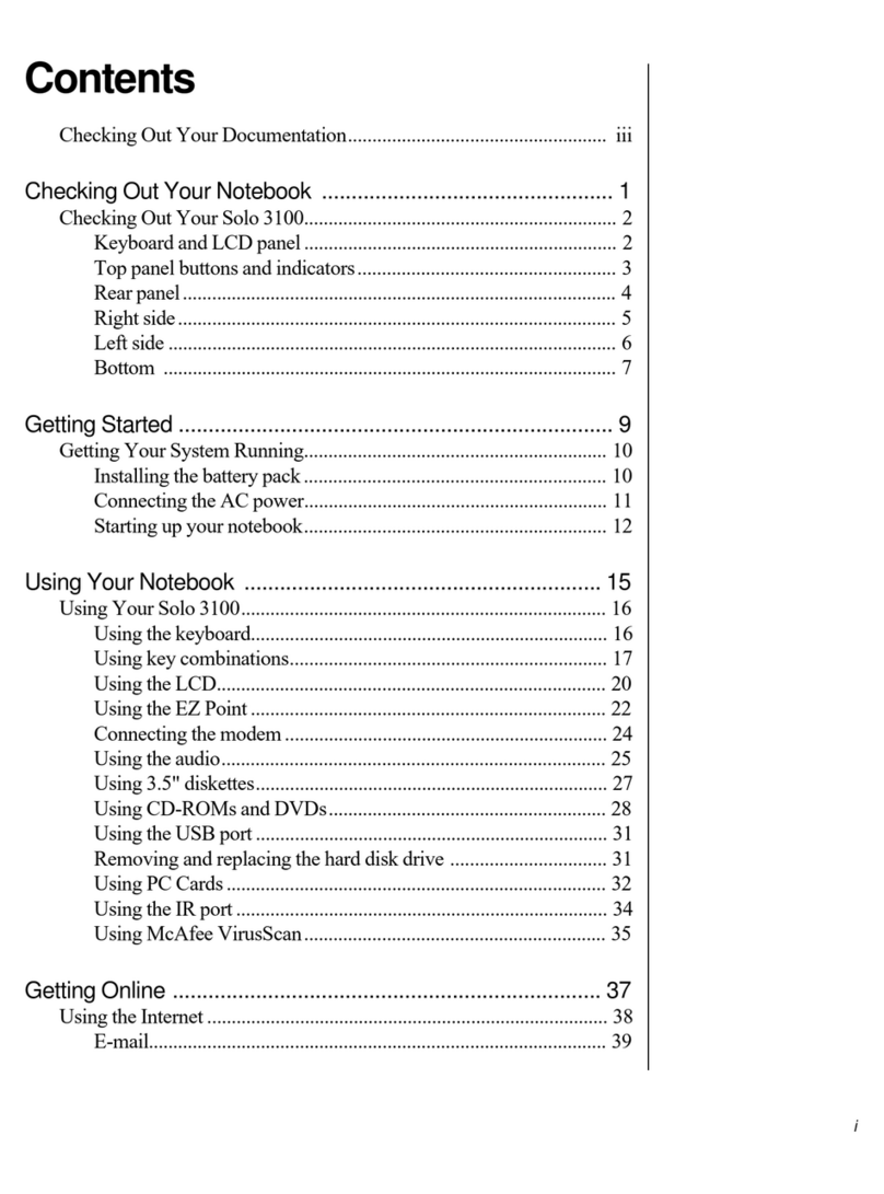 Gateway Solo 3100 User manual