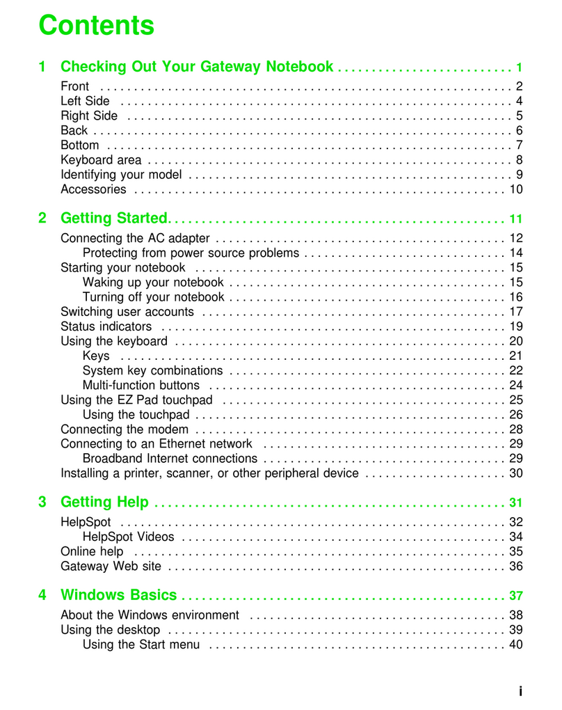 Gateway Solo 1400 user guide