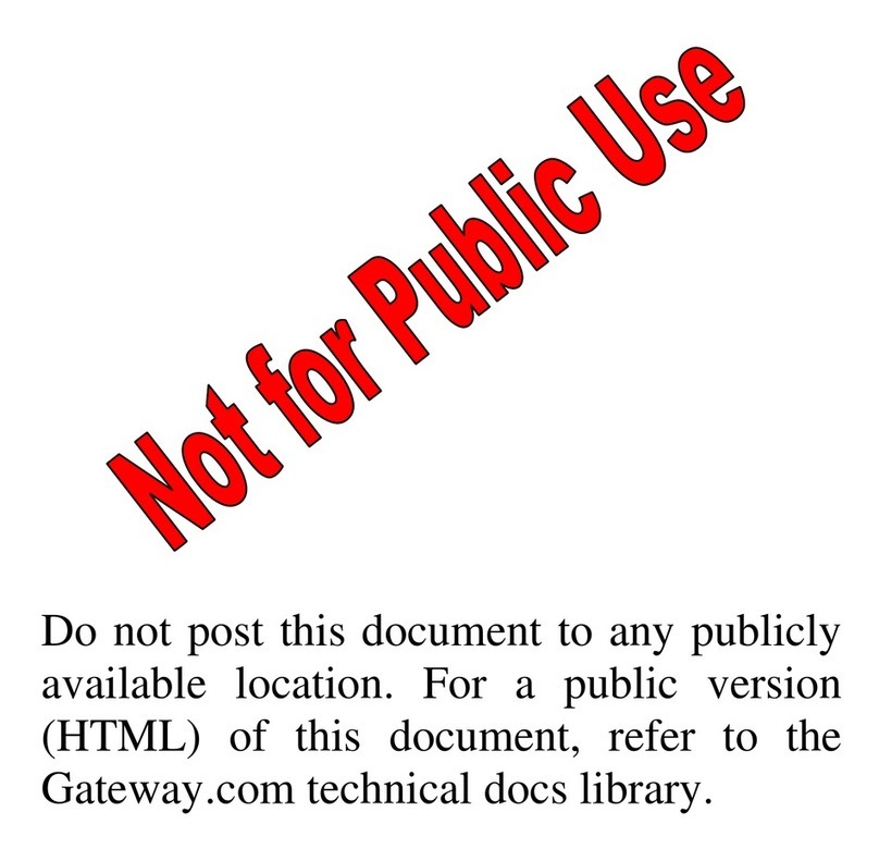 Gateway Solo 2150 User manual