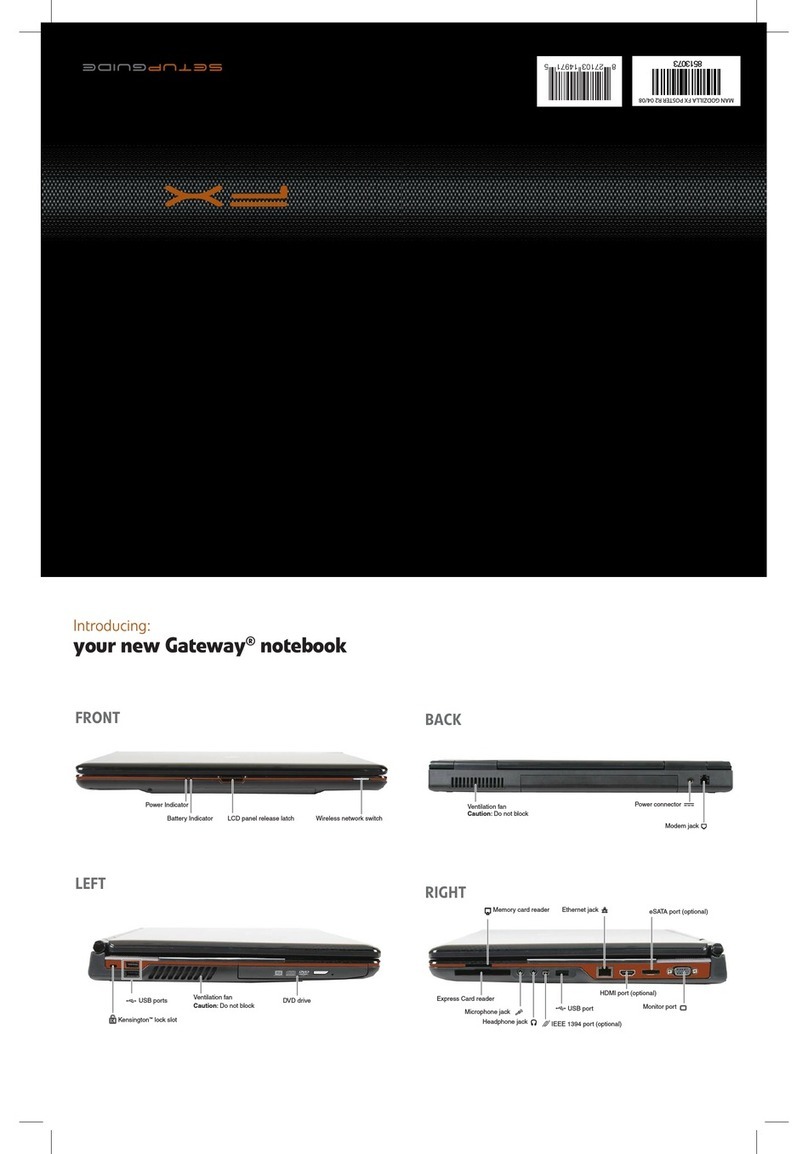 Gateway P-6301 User manual