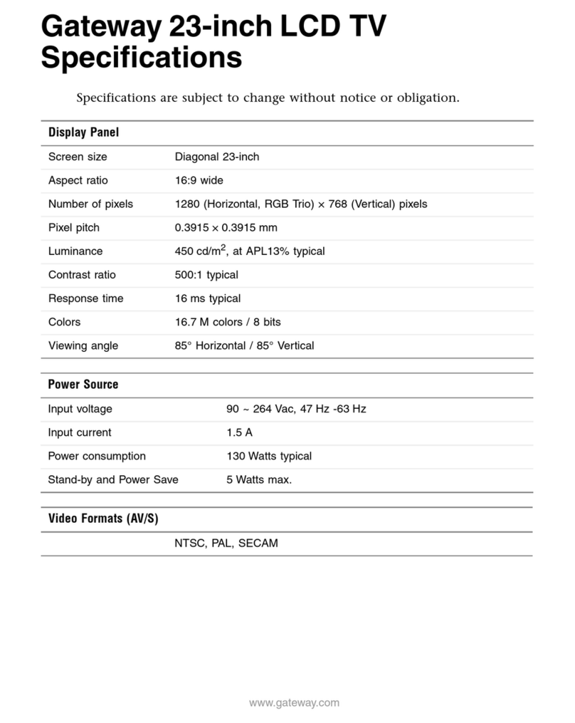 Gateway 23-inch User manual
