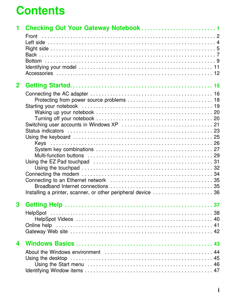 Gateway Solo 9550 user guide