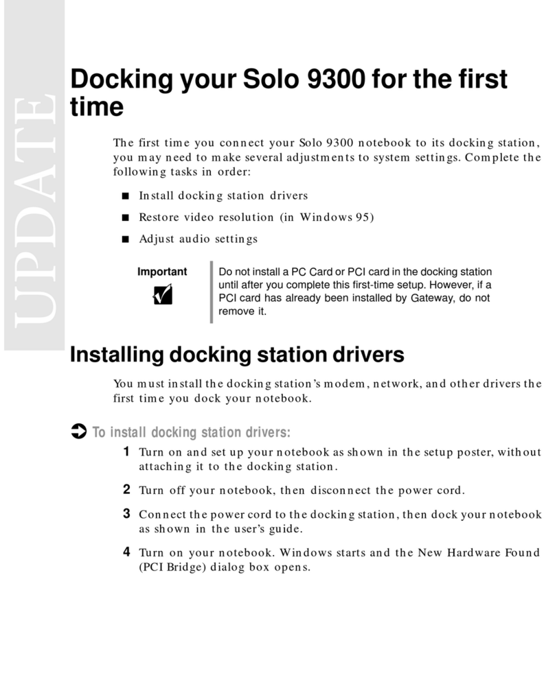 Gateway Solo 9300 Quick start guide