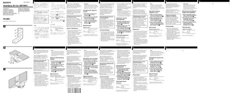 Sony PK-MD1 Installation guides