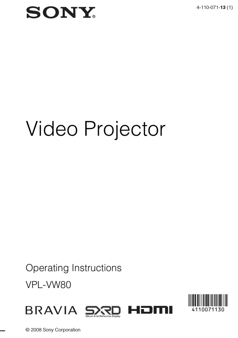 Sony VPL-VW80 User manual Sony VPL-VW80 User manual
