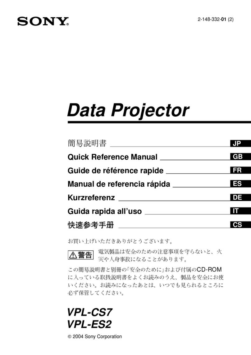 Sony SuperLite VPL-CS7 Service manual