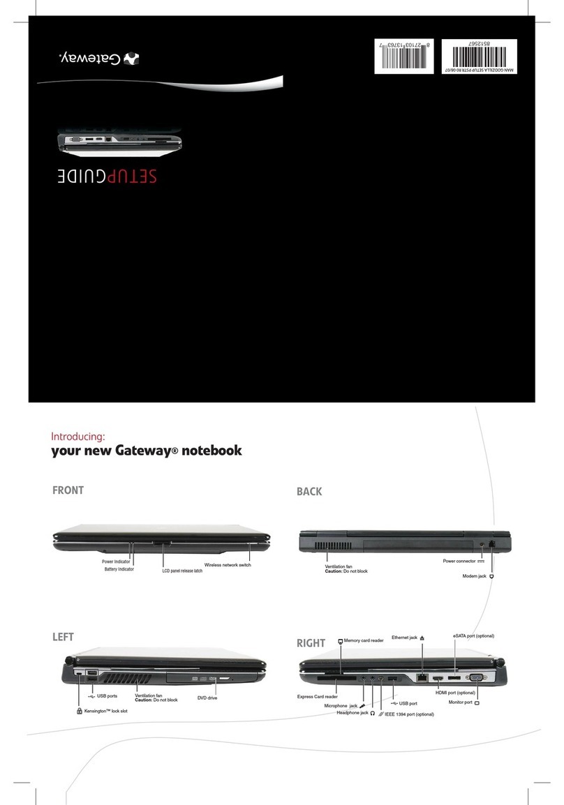 Gateway P-171 User manual Gateway P-171 User manual