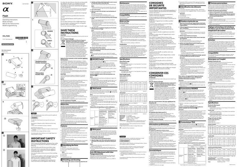 Sony HVL-F20S operating instructions