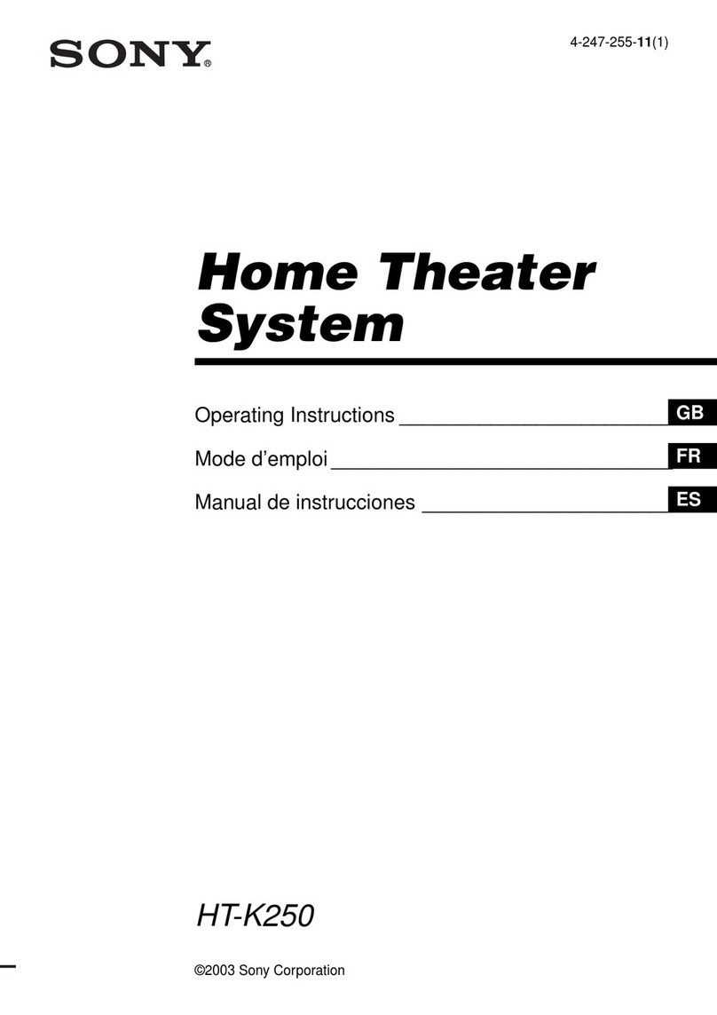 Sony HT-K250 operating instructions