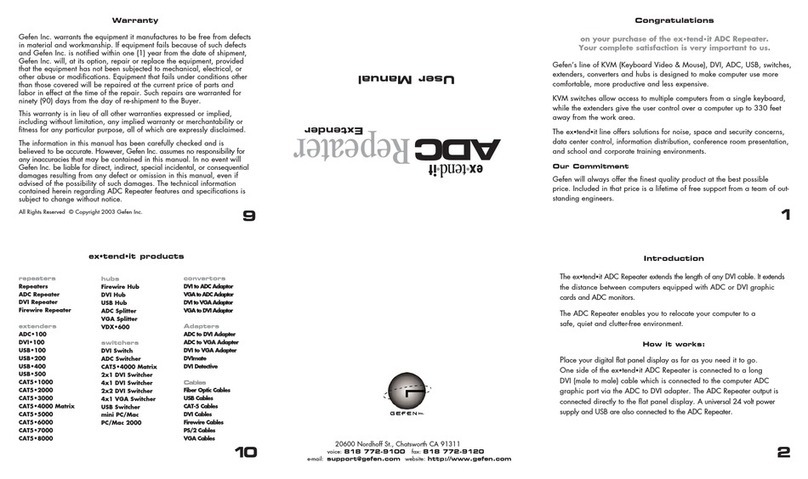 Gefen ADC-141 User manual