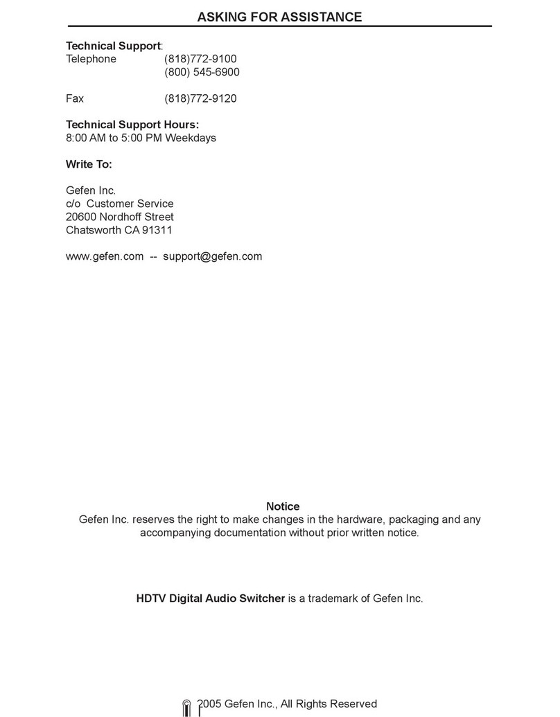 Gefen HDTV-241A User manual