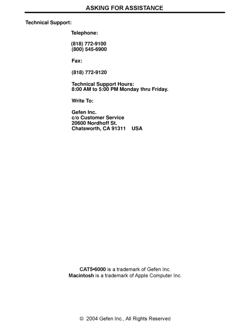 Gefen CAT5-6000 user guide