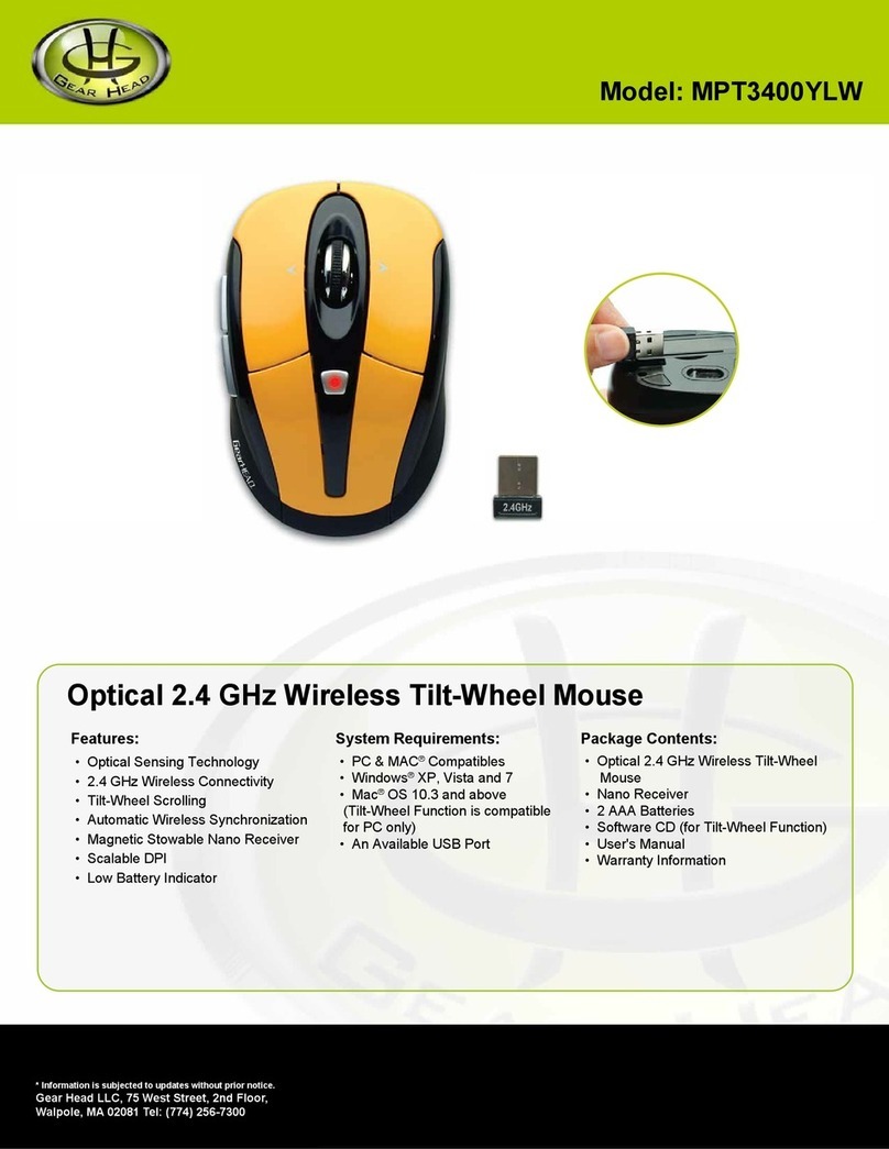 Gearhead MPT3400 User manual