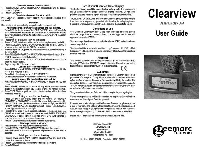 Geemarc Clearview user guide