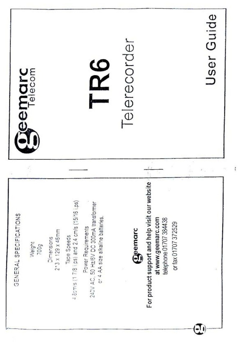 Geemarc TR6 user guide