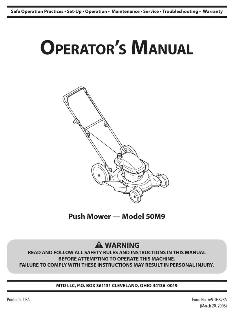 MTD 50M9 User manual