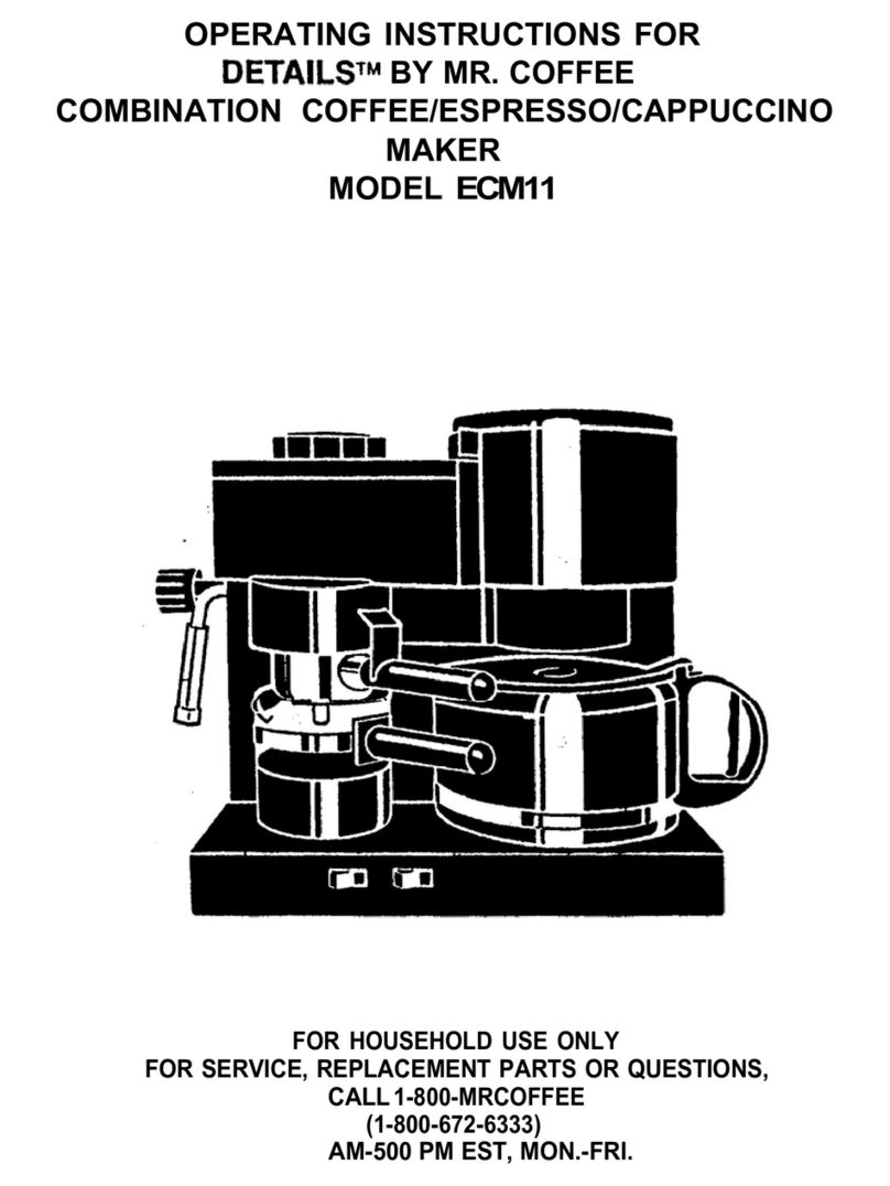 Mr. Coffee Details ECM11 operating instructions Mr. Coffee Details ECM11 operating instructions