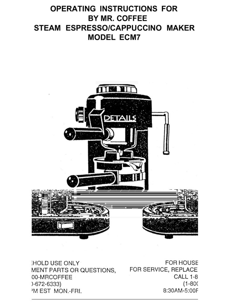 Mr. Coffee ECM7 User manual