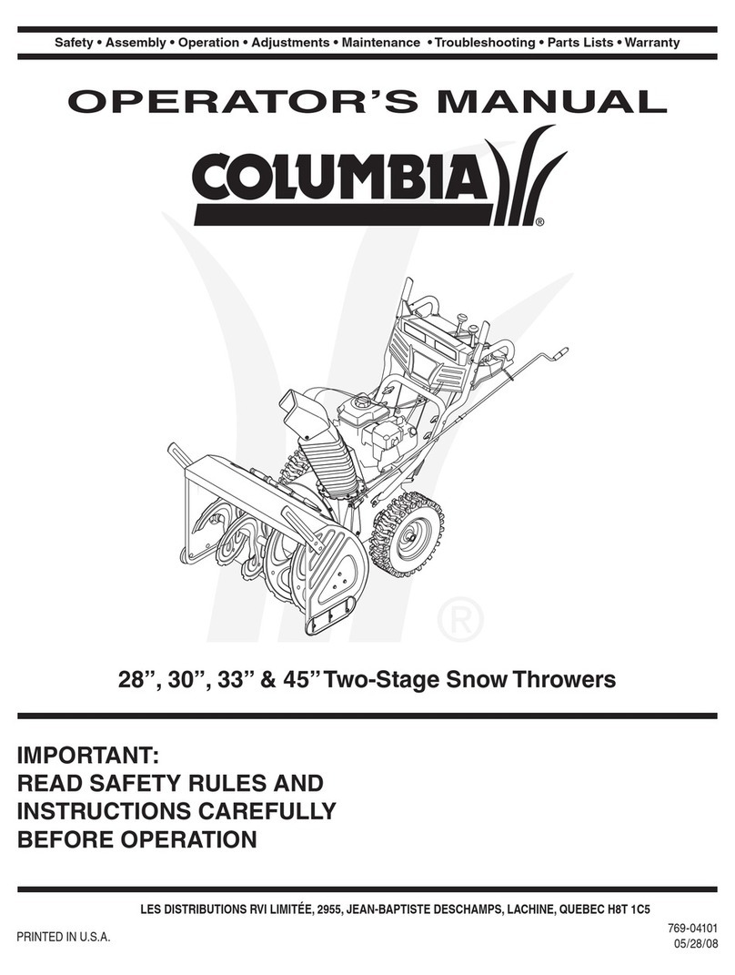 Columbia 769-04101 Operator's manual