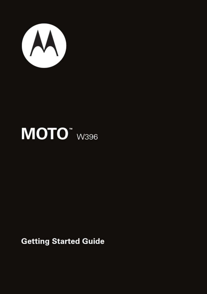 Motorola W396 Getting started guide