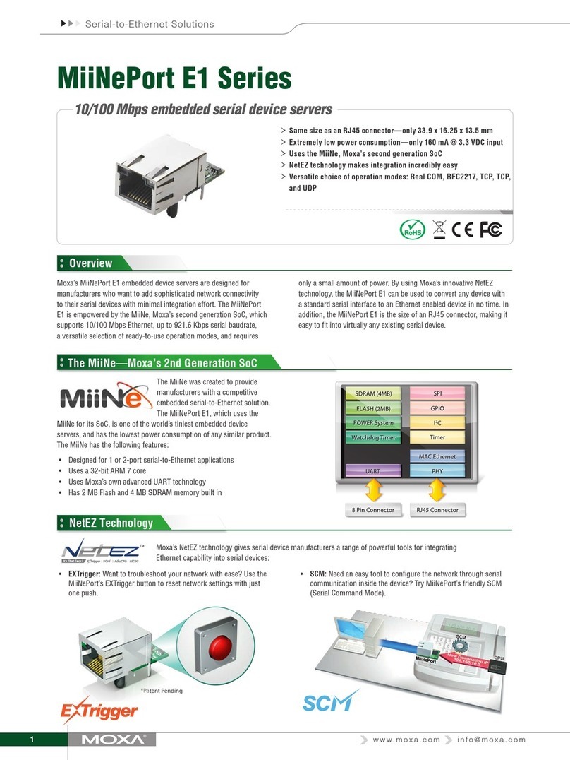 Moxa Technologies MIINEPORT E1 User manual