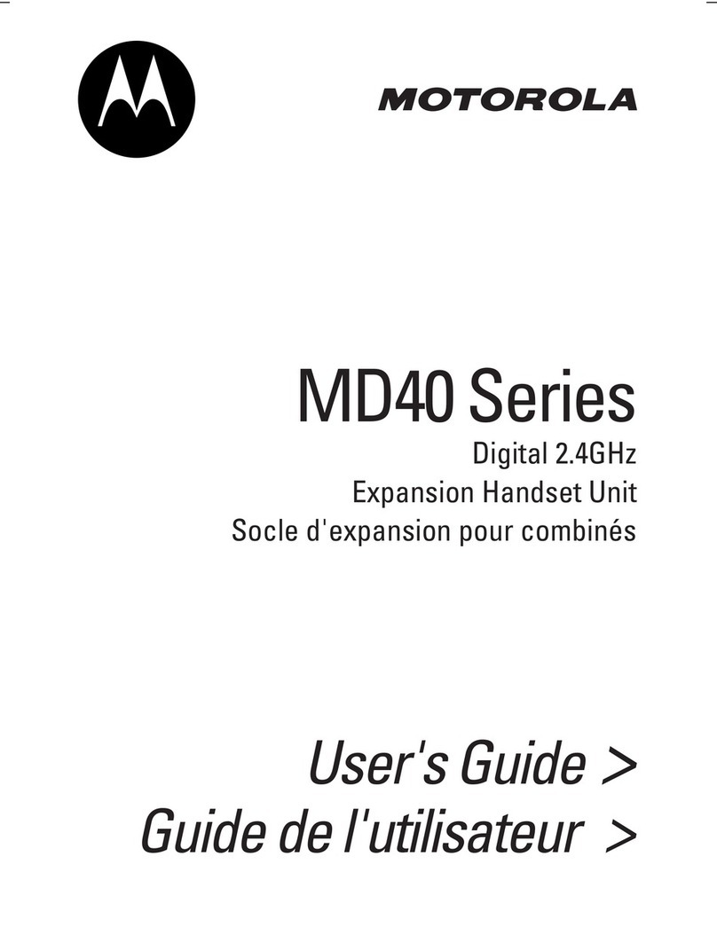 Motorola MD40 Series User manual Motorola MD40 Series User manual