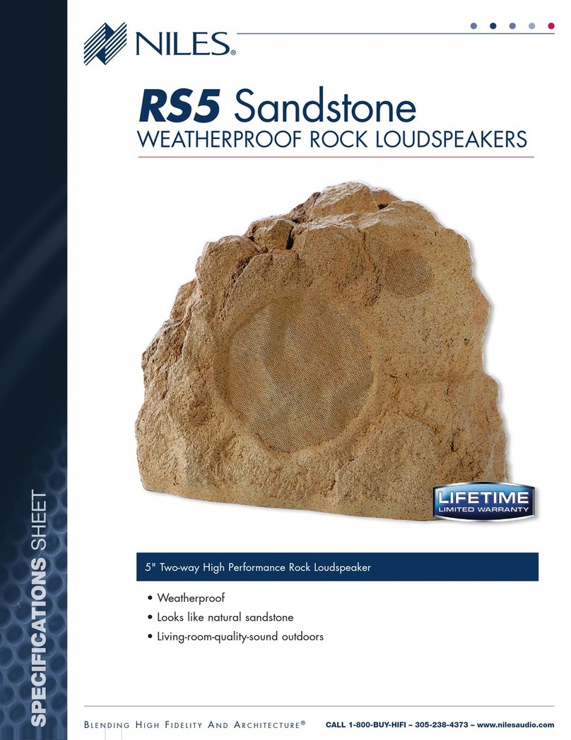 Niles RS5 Sandstone User manual