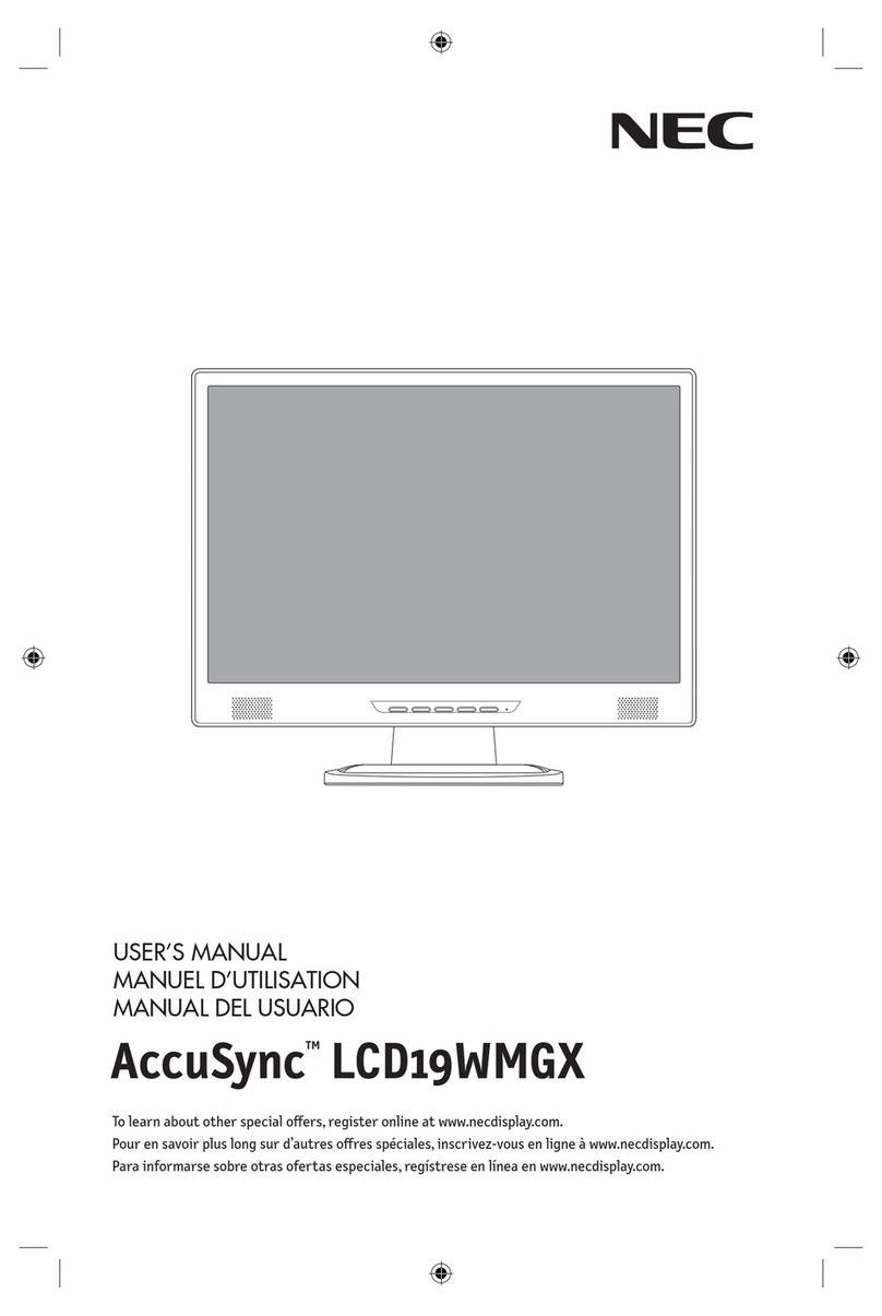 NEC LCD19WMGX - AccuSync - 19" LCD Monitor User manual
