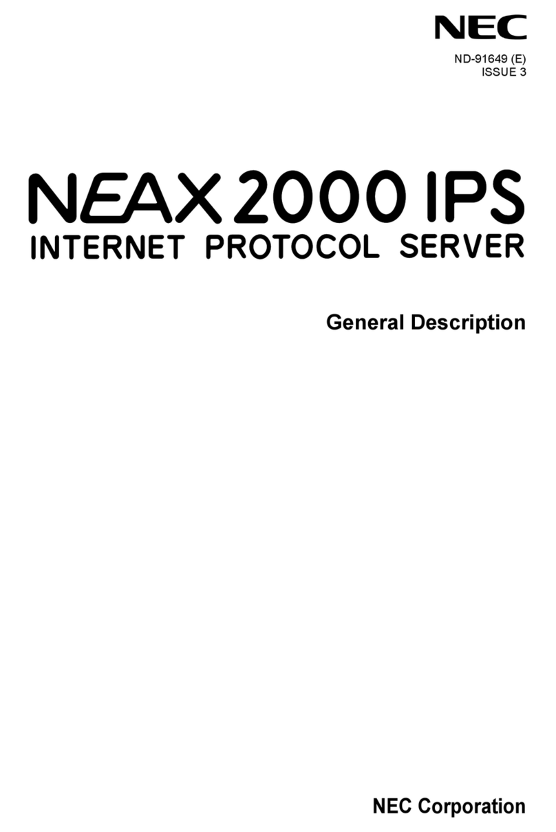 NEC NEAX2000 ND-91649 Operating and maintenance instructions