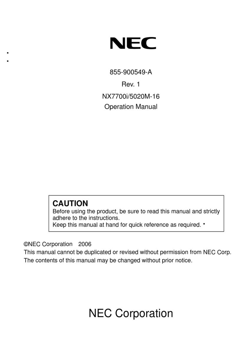NEC 5020M-16 User manual NEC 5020M-16 User manual