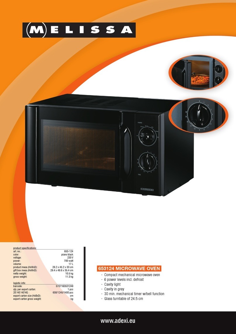 Melissa 653124 Specification sheet