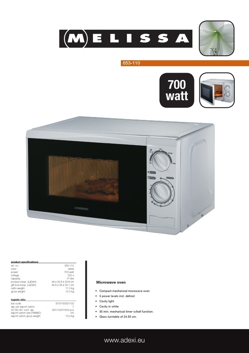 Melissa 653-110 Specification sheet