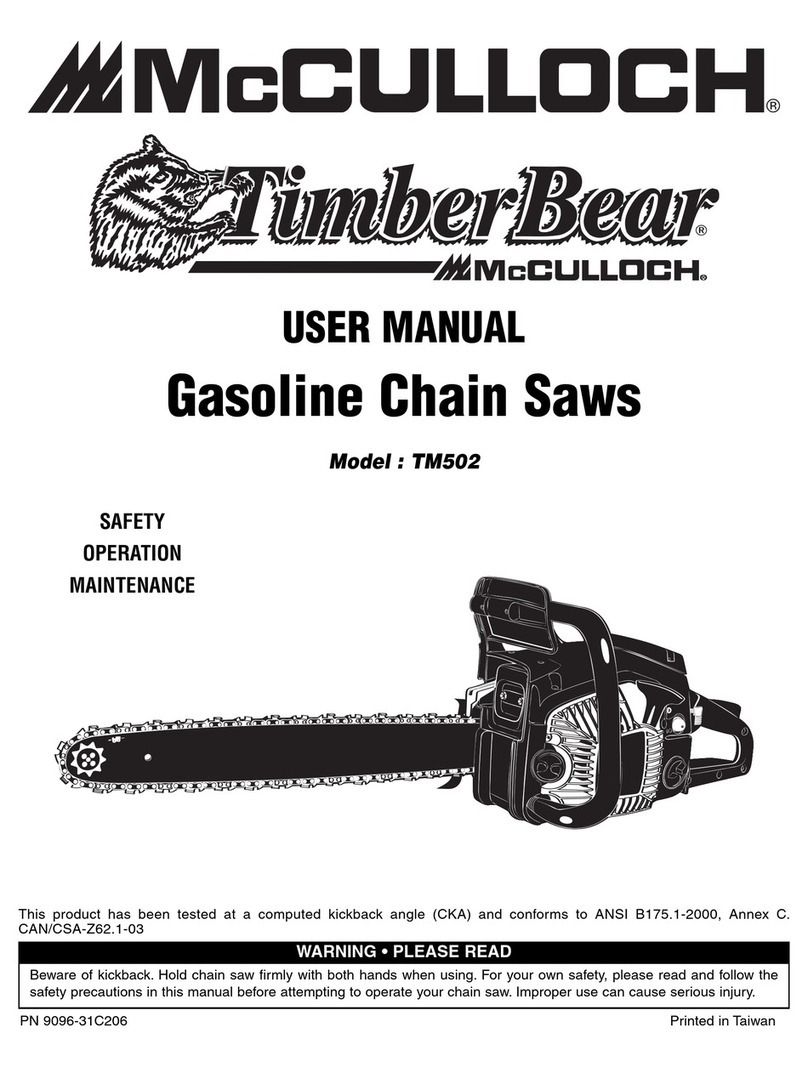 McCulloch TimberBear TM502 user manual