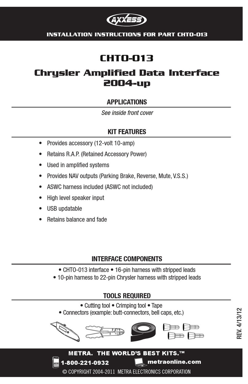 Metra Electronics CHTO-013 installation instructions