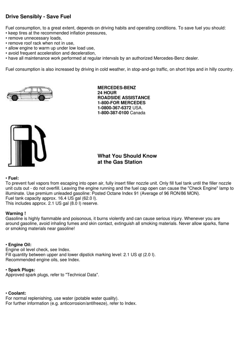Mercedes-Benz 2000 C-Class Operator's manual