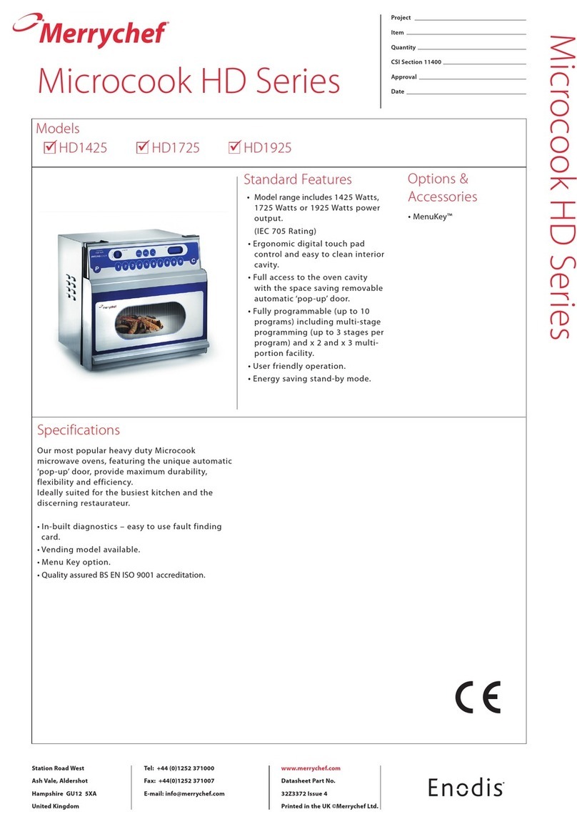Merrychef Microcook HD1425 User manual