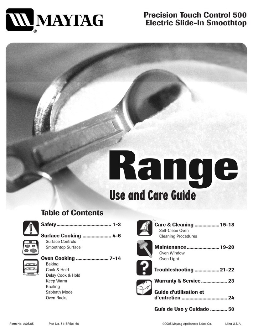 Maytag PRECISION TOUCH CONTROL 500 Use and care guide