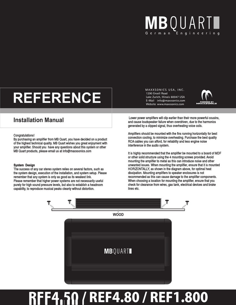 MB QUART REF4.50 User manual