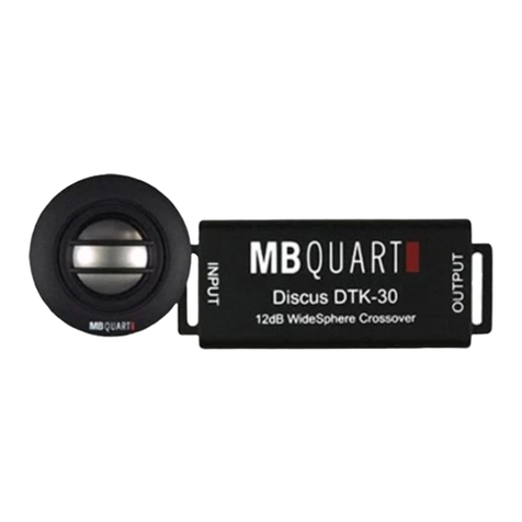 MB QUART Car Tweeter DTK-30 User manual