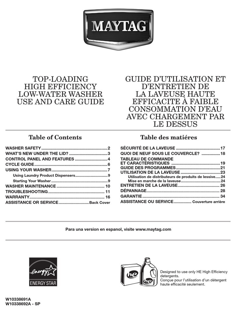 Maytag W10280465C Use and care guide