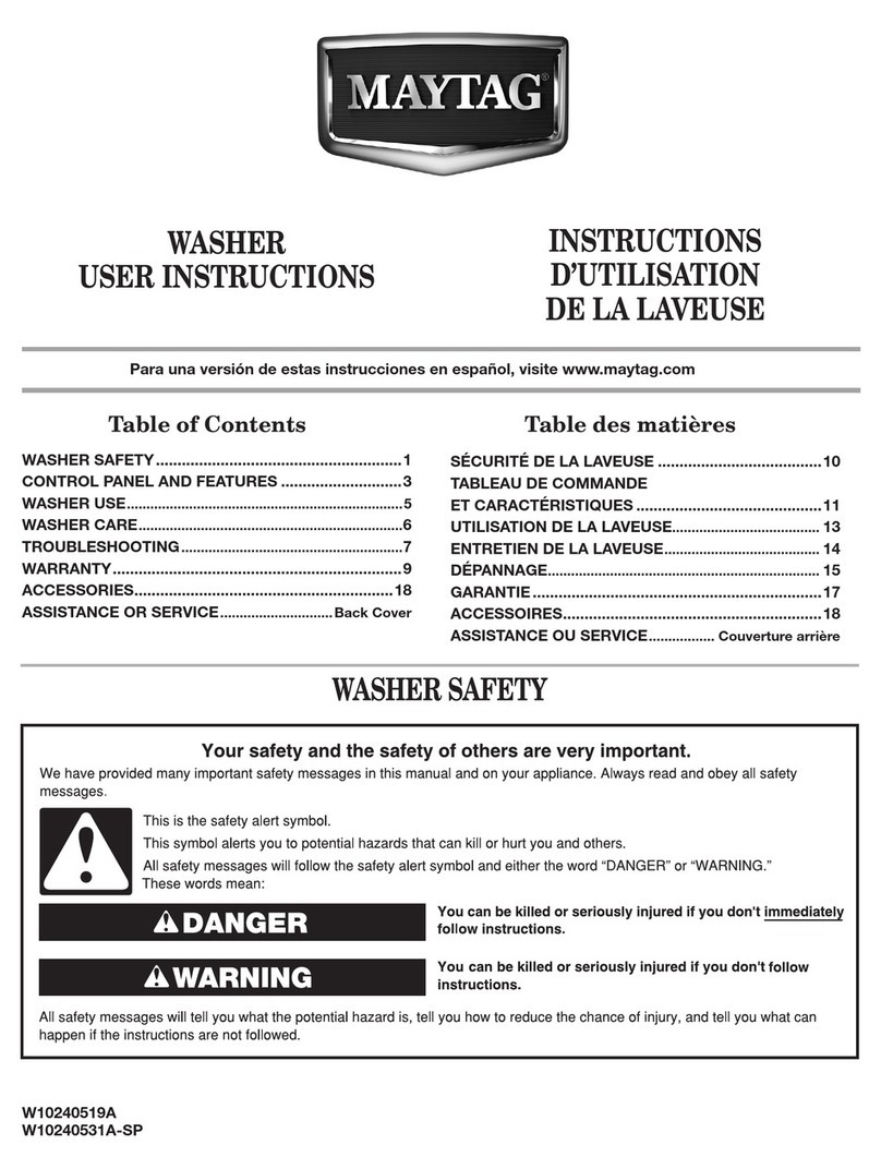 Maytag W10240519A User manual