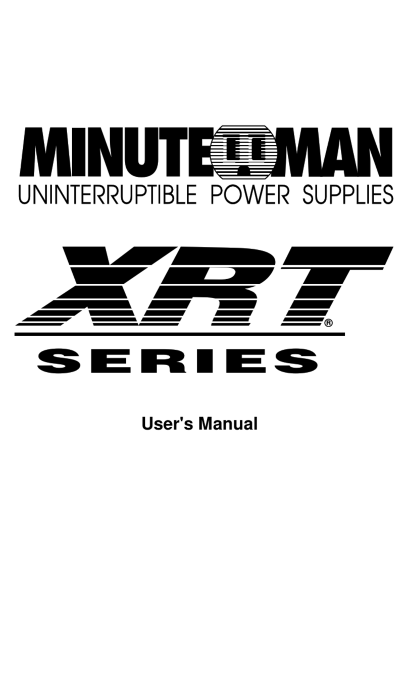 Minuteman XRT Series User manual