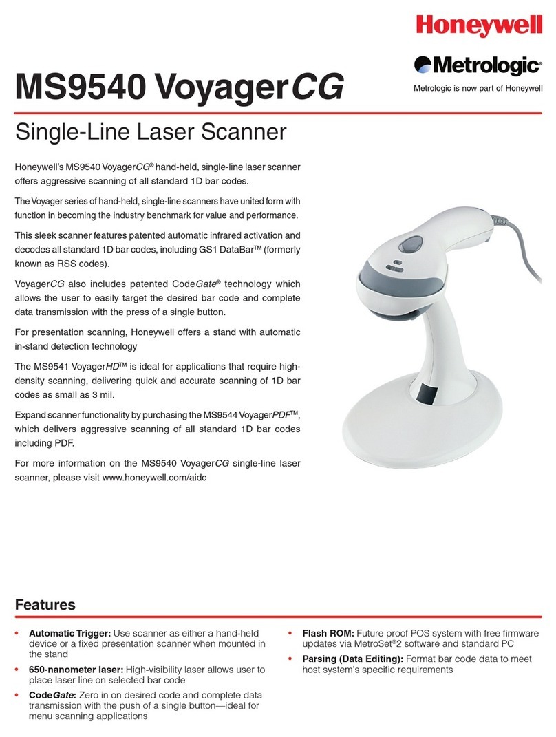 Honeywell VoyagerCG MS9540 User manual Honeywell VoyagerCG MS9540 User manual