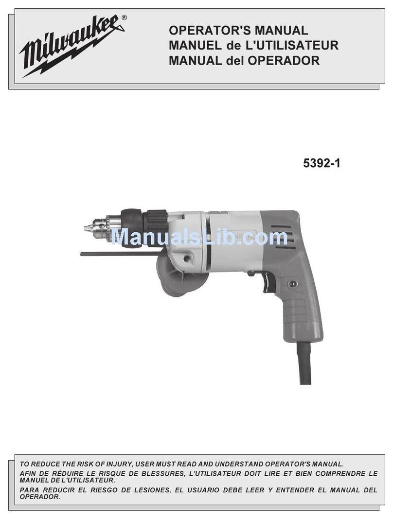 Milwaukee Heavy-Duty 3/8" Hammer-Drills Operator's manual