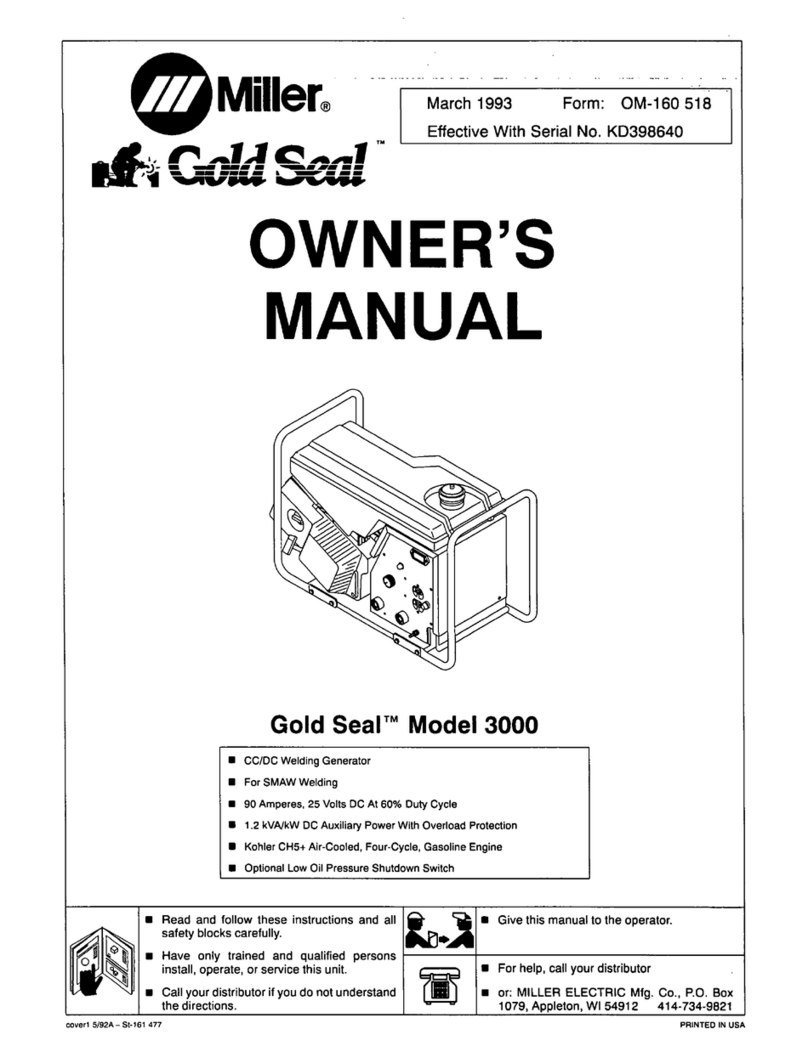 Miller 3000 User manual