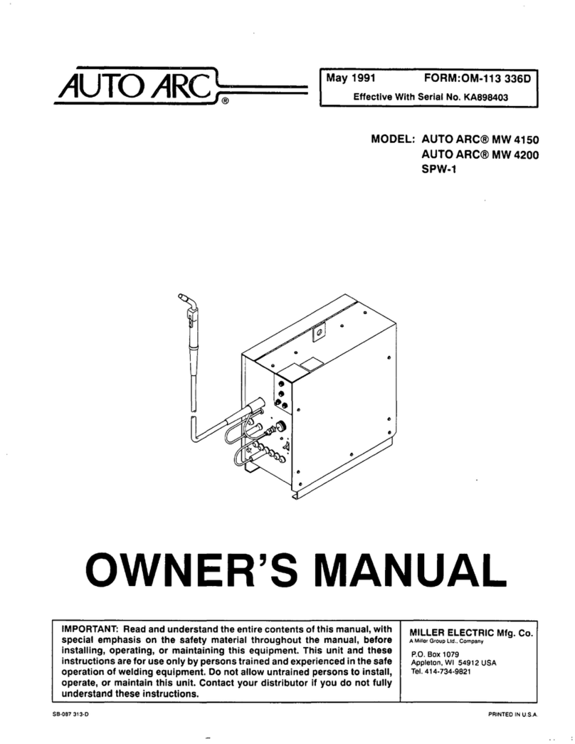 Miller Electric AUTO ARC MW 4150 owner's manual