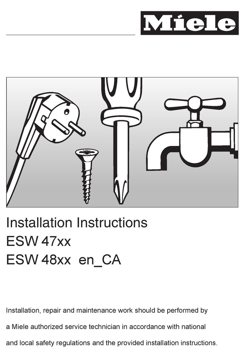 Miele ESW 47XX installation instructions
